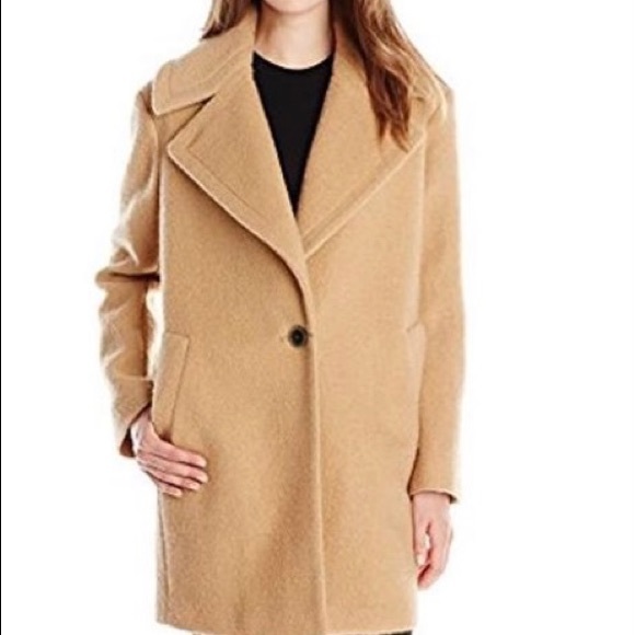 Kensie Wool-Blend Cocoon Coat - Picture 3 of 13